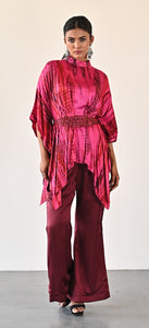 ASYMMETRIC PINK SHIBORI TOP AND BOTTOM