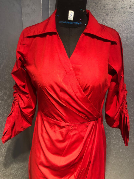 RED WRAP DRESS