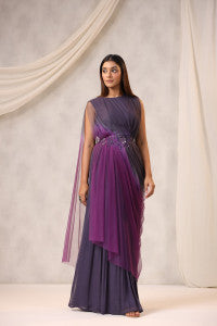 Ombre dual color gown