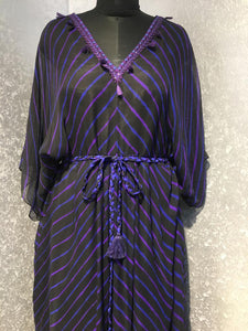 Black And Purple Leheriya Tunic