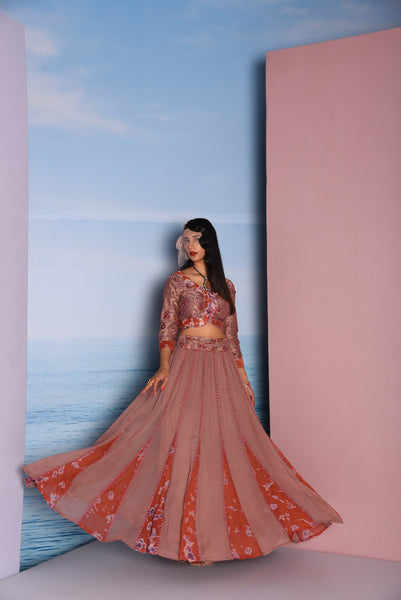 Rusty Rose Lehenga set