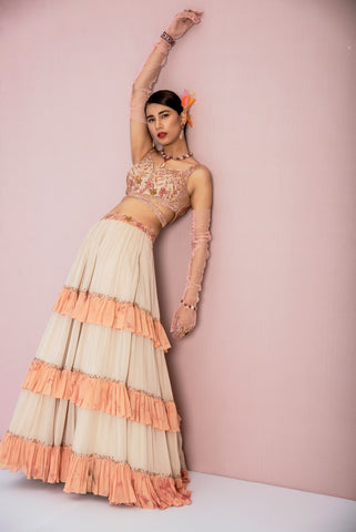 Frill Lehenga Set