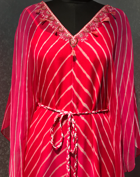 Fuchsia Pink raspberry kaftan tunic