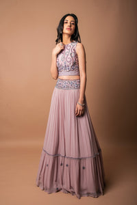 ONION SINGLE TIERED LEHENGA