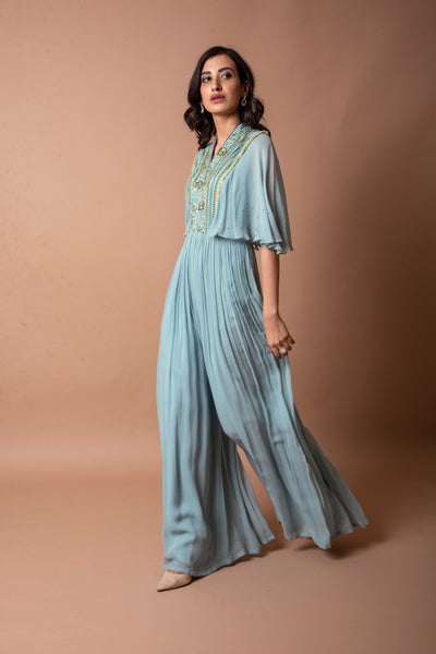 JUMPSUIT WITH FLARED SLEEVE