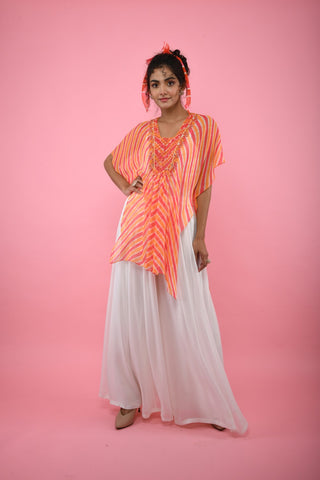 Top and Pant Set With Kaftan