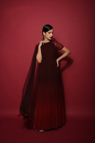 Cola Maroon Gown