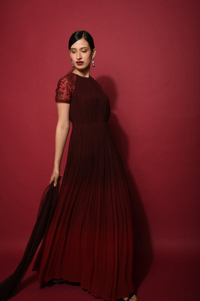 Cola Maroon Gown