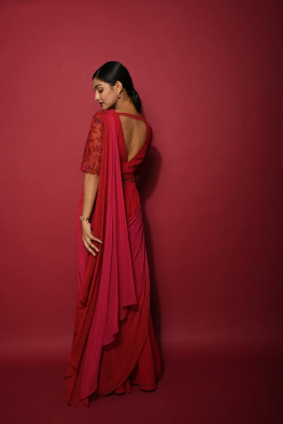 Draped saree