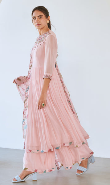 BABY PINK GOWN WITH DUPATTA