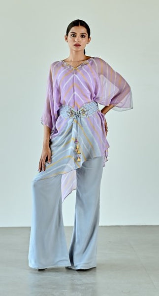 Lavender Sky blue top pant set