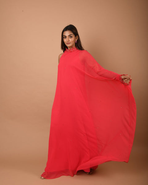 HALTER NECK KAFTAN DRESS