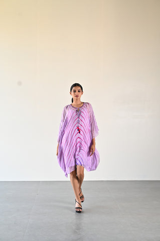 LAVENDER LEHERIYA DRESS