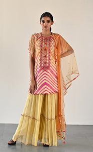 LIGHT MUSTARD SHARARA SET