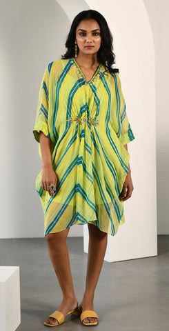 LIME GREEN LEHARIYA DRESS