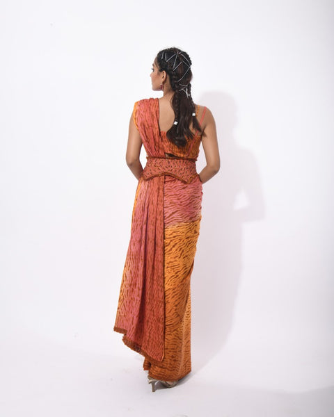 Shibori draped saree