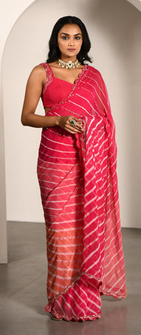 RASPBERRY PINK SAREE