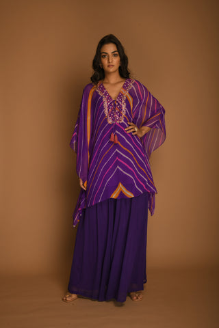 Leheriya kaftan top and pant