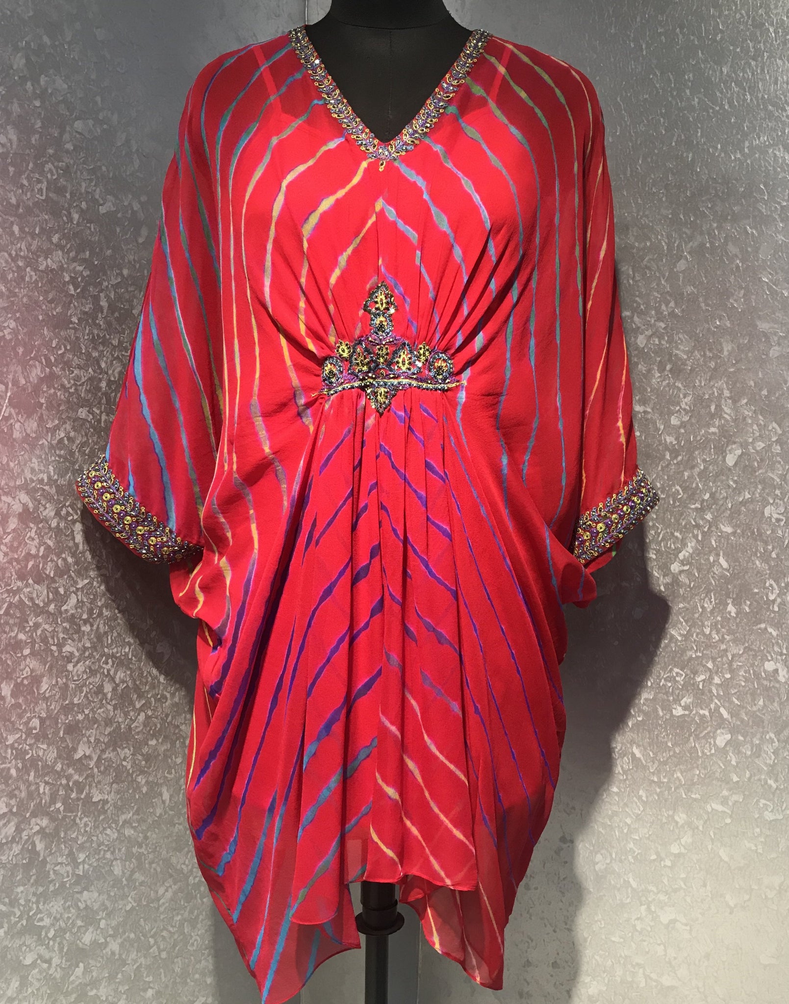 Center Gathered  Kaftan Tunic