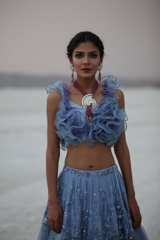 ICE BLUE LEHENGA