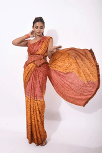 Shibori draped saree